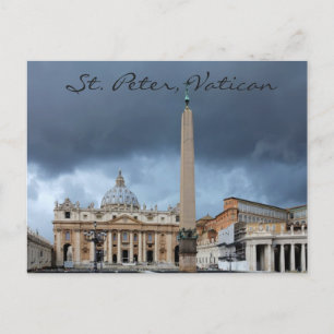 Cartão Postal Rua, Basicila de Peter, cidade sagrada de Vaticano