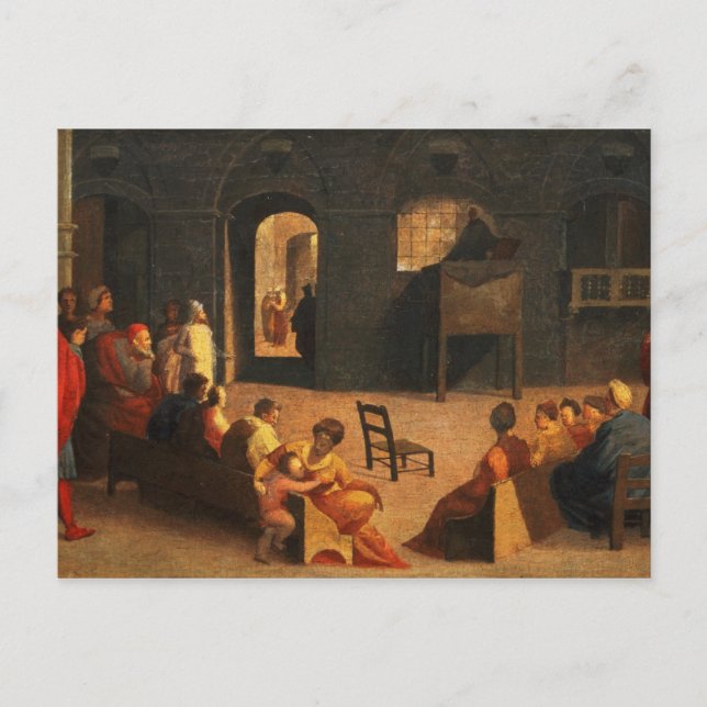 Cartão Postal Rua Bernardino de Siena Preaching (Frente)