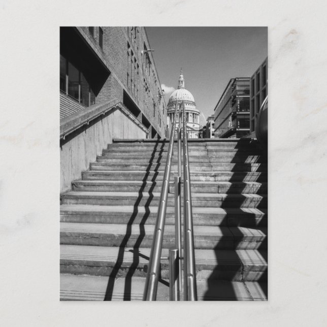 Cartão Postal Rua.Catedral de Paul Londres, Cartão-postal britân (Frente)