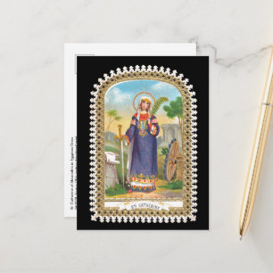 Cartão Postal Rua. Catherine de Alexandria no Posto de Vestido E