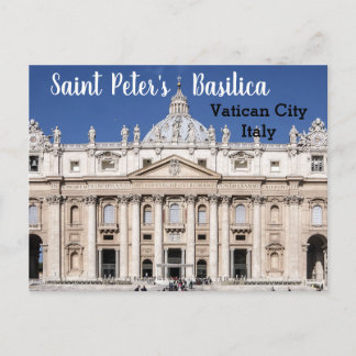 Cartão Postal Rua. Cidade Vaticano Basilica de Peter Itália