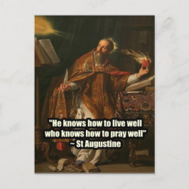 Cartão Postal Rua, citação espiritual católica de Augustine