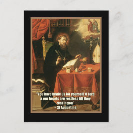 Cartão Postal Rua, citação religiosa católica de Augustine