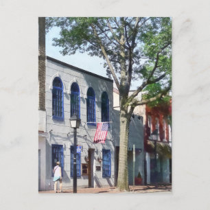 Cartão Postal Rua Com Bandeira Americana Alexandria