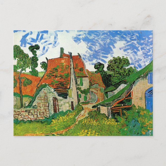 Cartão Postal Rua da Aldeia por Vincent van Gogh (Frente)