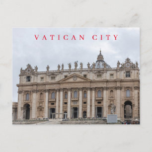 Cartão Postal Rua da Cidade do vaticano.Cartaz da frente de Pete