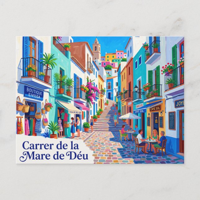 Cartão Postal Rua da Mãe de Deus Espanha (Frente)