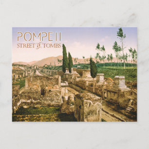 Cartão Postal Rua das Tumbas, Pompeia, Itália
