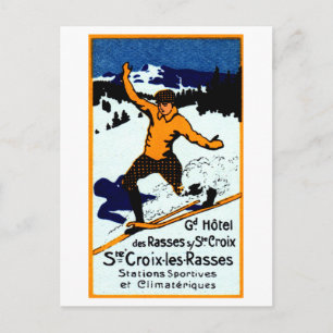 Cartão Postal rua de 1920. Croix Winter Sports Poster