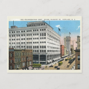 Cartão Postal Rua de mercado, Newark NJ Vintage