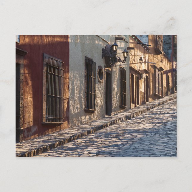 Cartão Postal Rua de paralelepípedos no México (Frente)