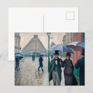 Cartão Postal Rua de Paris, Dia Chuvoso Gustave Caillebotte