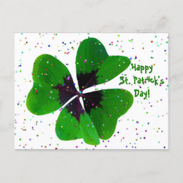 Cartão Postal Rua de Shamrock Confetti. Cartão-postal do Dia de 