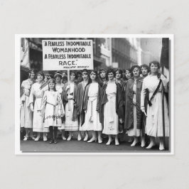 Cartão Postal Rua de Suffragettes. Dia de Patrick, 1921