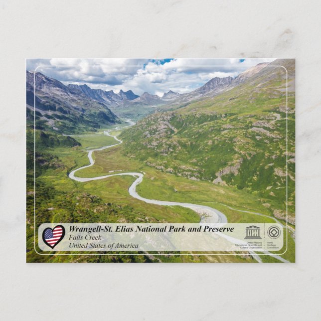 Cartão Postal Rua de Wrangell, Parque Nacional e Reserva de Elia (Frente)