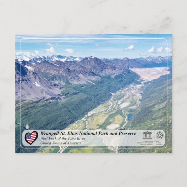 Cartão Postal Rua de Wrangell, Parque Nacional e Reserva de Elia (Frente)