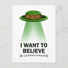 Cartão Postal rua, dia de Patrick, quero acreditar