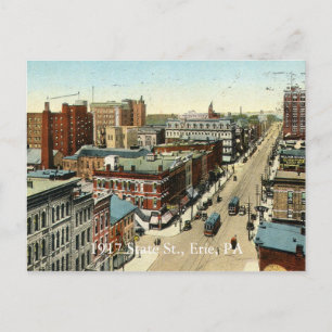 Cartão Postal rua do Estado de 1917, Erie PA
