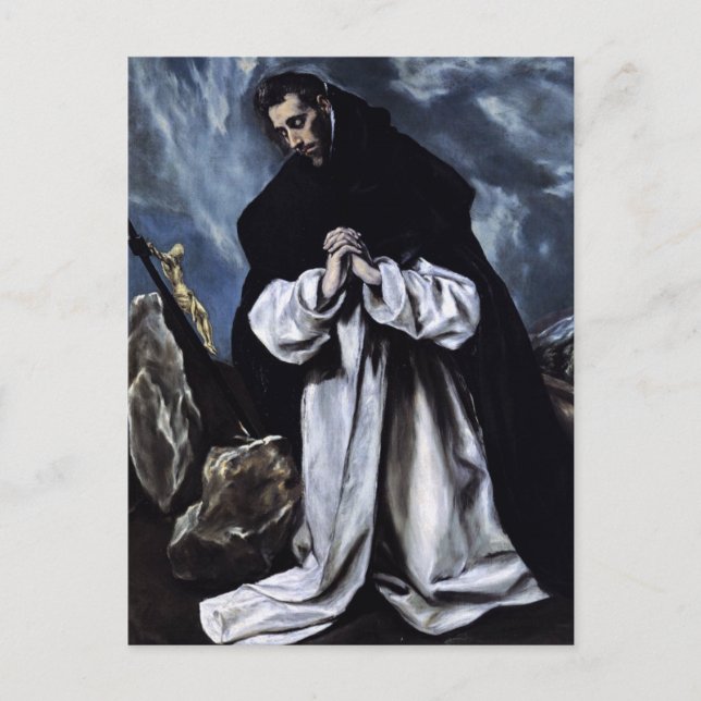 Cartão Postal Rua Dominic Praying by El Greco Postcard (Frente)