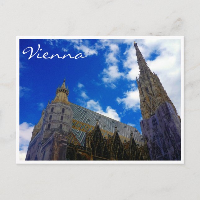Cartão Postal rua efens vienna azul (Frente)