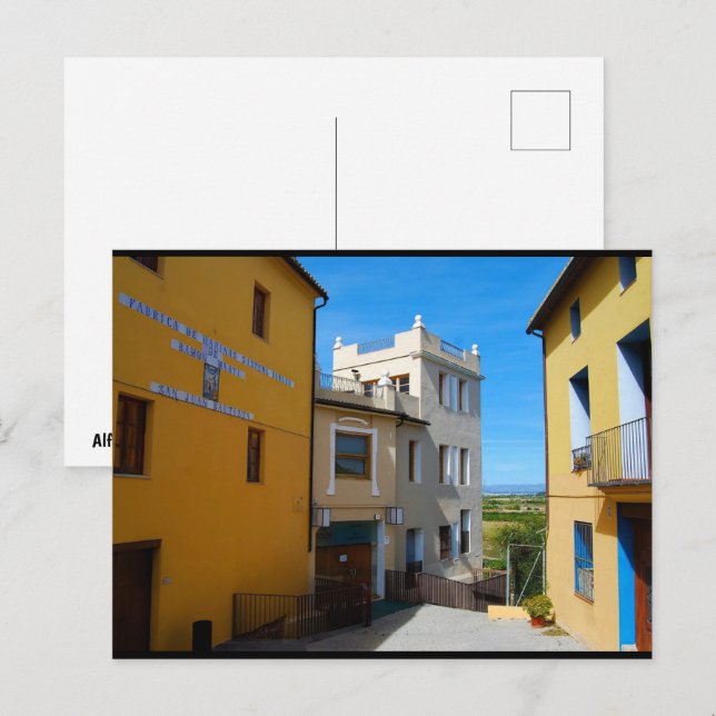 Cartão Postal Rua em Riba-roja de Túria (Frente/Verso)