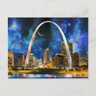 Cartão Postal Rua espacial Louis Skyline.