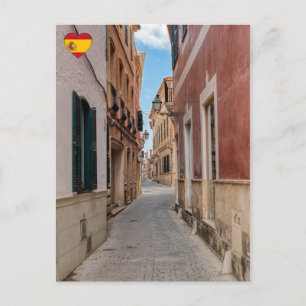 Cartão Postal Rua estreita de Ciutadella - Menorca, Espanha
