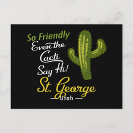 Cartão Postal Rua George Cactus Funny Retro