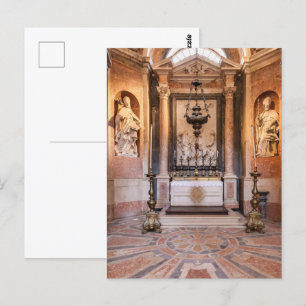 Cartão Postal Rua Gregory e Rua Ambrose. estátuas barrocas itali
