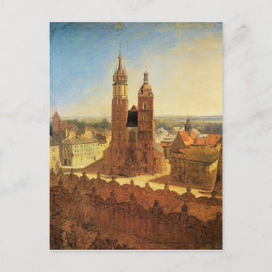 Cartão Postal Rua. Igreja de Mary por Jan Matejko