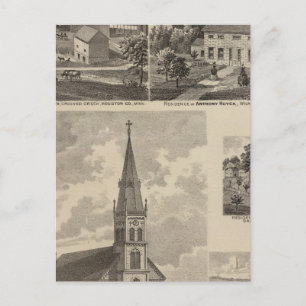 Cartão Postal Rua. Igreja de Peter, Caledonia, Minnesota