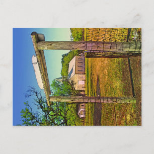 Cartão Postal Rua. Igreja Luterana de John, Crabapple, TX