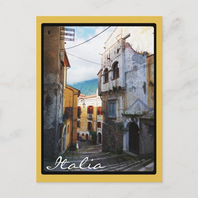 Cartão Postal Rua italiana estreita (Frente)