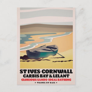 Cartão Postal Rua Ives Cornwall Poster de viagens