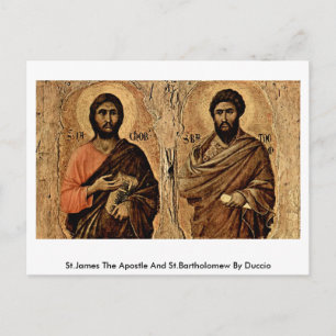 Cartão Postal Rua.James O Apostle E A Rua.Bartholomew Por Duccio