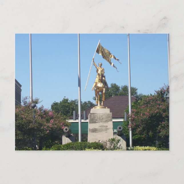 Cartão Postal Rua, Joan of Arc Statue (Frente)