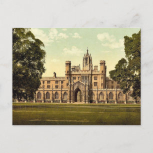 Cartão Postal Rua. John's College, Cambridge, Pho clássico na I