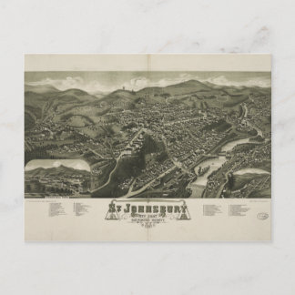 Cartão Postal Rua. Johnsbury Vermont 1884