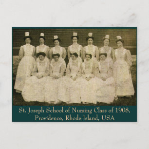 Cartão Postal Rua Joseph School of Nursing Classe de 1908