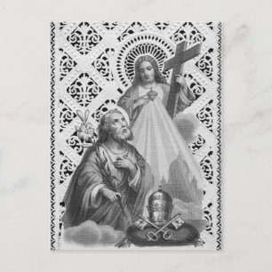 Cartão Postal Rua. Joseph, Símbolos Papais e SHJ (Detalhe; LT 02
