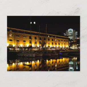 Cartão Postal Rua Katherines Dock London night View