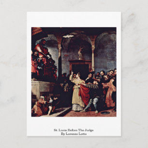 Cartão Postal Rua. Lucia Antes Do Juiz De Lorenzo Lotto