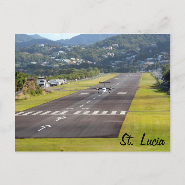 Cartão Postal Rua: Lucia Plane e Foto da pista de aterrissagem (Frente)