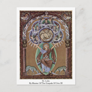 Cartão Postal Rua, Luke Pelo Mestre Dos Evangelhos De Otto Iii.