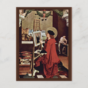 Cartão Postal Rua Luke Pintando As Asas Madonna Altar