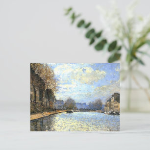 Cartão Postal Rua Martin Canal Alfred Sisley Poster