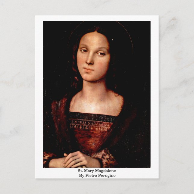 Cartão Postal Rua: Mary Magdalene Por Pietro Perugino (Frente)