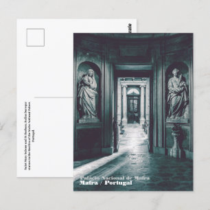 Cartão Postal Rua Mary Salome e Rua Barbara. estátuas italianas