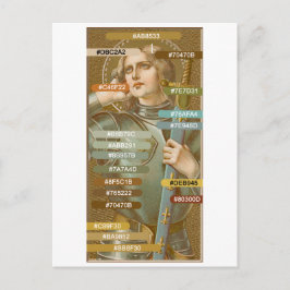 Cartão Postal Rua. Paleta de cores Joan of Arc (JM 28)