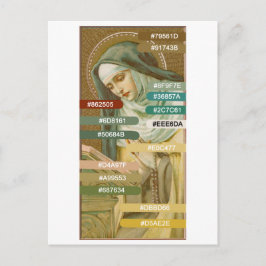 Cartão Postal Rua: Paleta de cores Mary Magdalene de Pazzi (JM 4